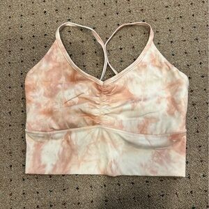 Gymshark Pink and Cream Sports Bra